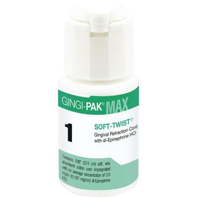 Gingi-Pak MAX Soft-Twist Retraction Cord, #1 Thin, Epinephrine HCl, 108" per Bottle, 10105M thumbnail 12