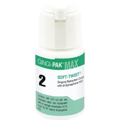 Gingi-Pak MAX Soft-Twist Retraction Cord, #2 Medium, Epinephrine HCl, 108" per Bottle, 10110M thumbnail 12