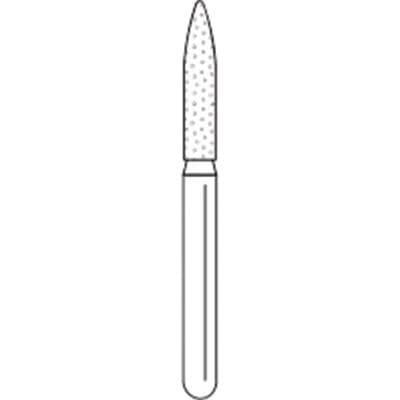 Solo Diamond® Single-Use Diamond Burs FG, Flame, 1510.8, 1.0mm, Fine, Pkg/25 thumbnail 6