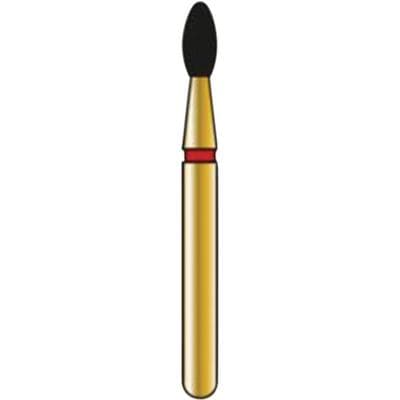 Alpen® Multi Use Diamond Bur, FG, Football Shape, Fine Grit, Red Ring, #379, 2.3 mm Diameter, 5.0 mm Length, 50/Pkg thumbnail 3