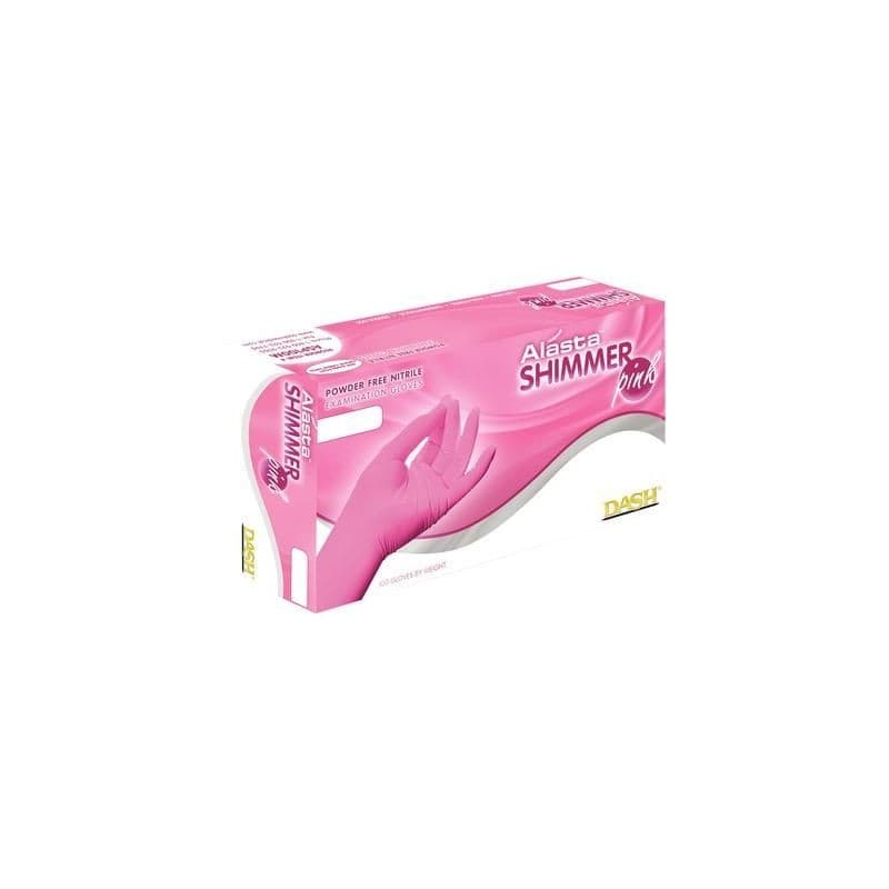 Alasta Shimmer Nitrile Exam Gloves, Powder-Free, Non-Sterile, Small, Pink, 100/Box, PNK100S thumbnail 13