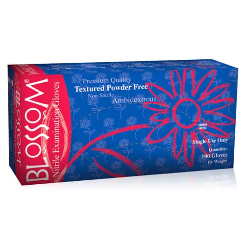 Blossom® Nitrile Exam Gloves, Powder Free, Non-Sterile, Medium, Dark Blue, 100/Box, BM 41327-N-PF thumbnail 2