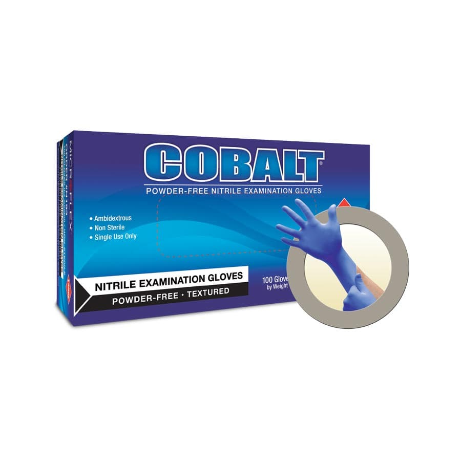 Microflex Cobalt Nitrile Exam Gloves, Powder Free, Textured, Non-Sterile, Small, Blue, 100/Box, N191 thumbnail 10