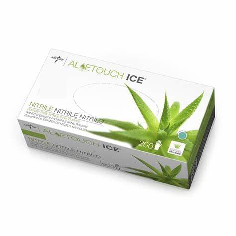 Aloetouch Ice™ Nitrile Exam Gloves, Powder Free, Non-Sterile, Small, Green, 200/Box, MDS195284 thumbnail 9