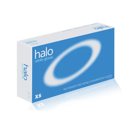 Halo Nitrile Exam Gloves, Powder-Free, Non-Sterile, Textured, Large, Blue, 100/Box, HAL100L thumbnail 11