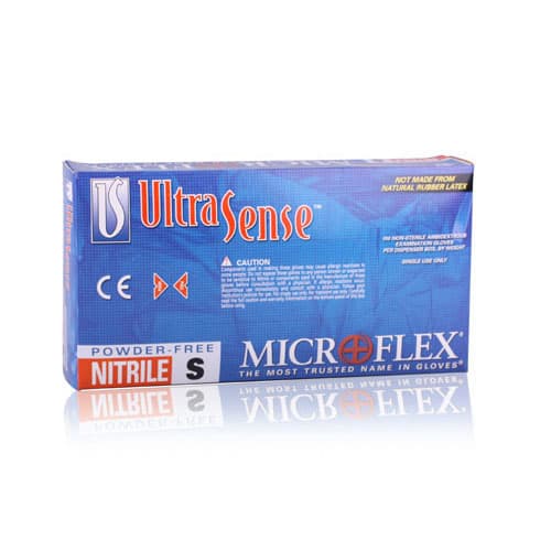 MICROFLEX UltraSense US-220 Nitrile Exam Gloves, Powder-Free, Textured Fingertips, Non-Sterile, Medium, Royal Blue, 100/Box, US-220-M thumbnail 10