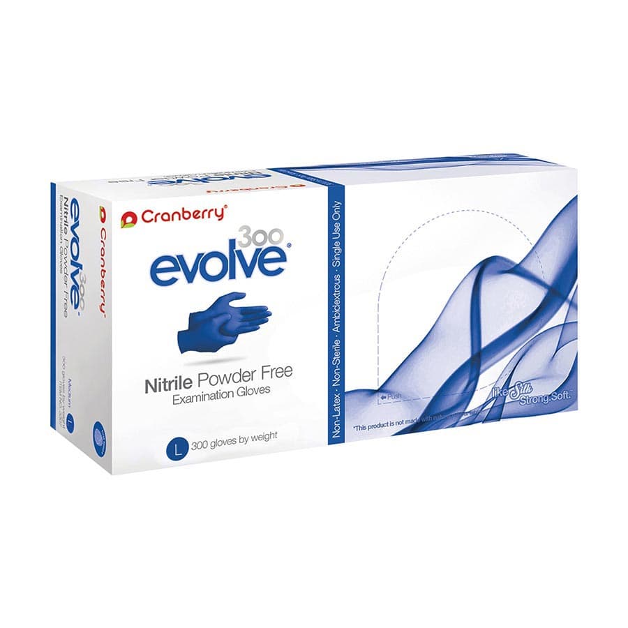 Cranberry Evolve 300 Nitrile Exam Gloves, Powder-Free, Non-Sterile, Large, Royal Blue, 300/Box, CR3308 thumbnail 16
