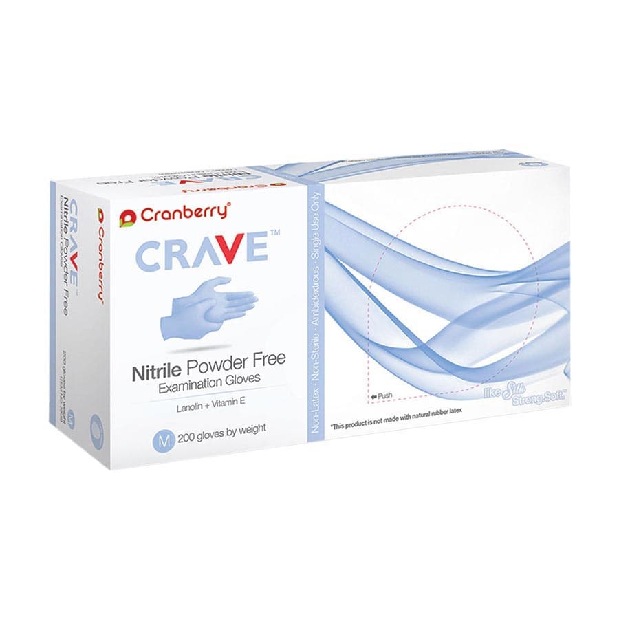 Cranberry Crave Nitrile Exam Gloves, Powder Free, Non-Sterile, Large, Ice Blue, 200/Box, CR3558 thumbnail 12