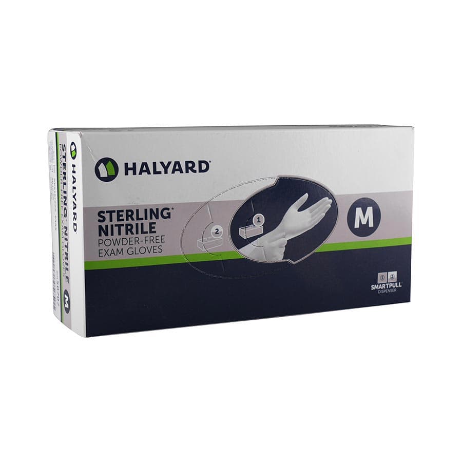 Halyard Sterling Nitrile Exam Gloves, Powder Free, Non-Sterile, Small, Gray, 200/Box, 50706 thumbnail 2