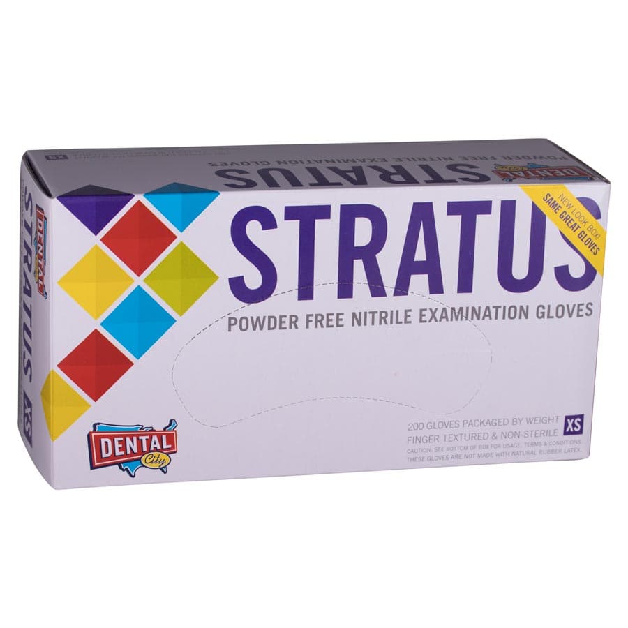 Stratus Nitrile Powder Free Gloves, X-Small, 200/Box - Dental City - Stratus Nitrile Powder Free Gloves - Image 1