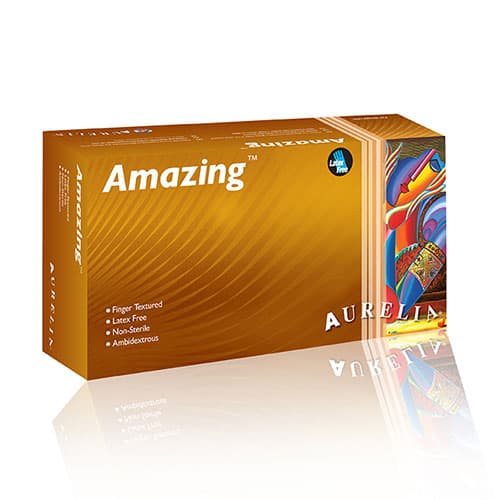 Aurelia® Amazing™ Nitrile Exam Gloves, Powder Free, Non-Sterile, Small, Violet, 300/Box, 92886 thumbnail 2