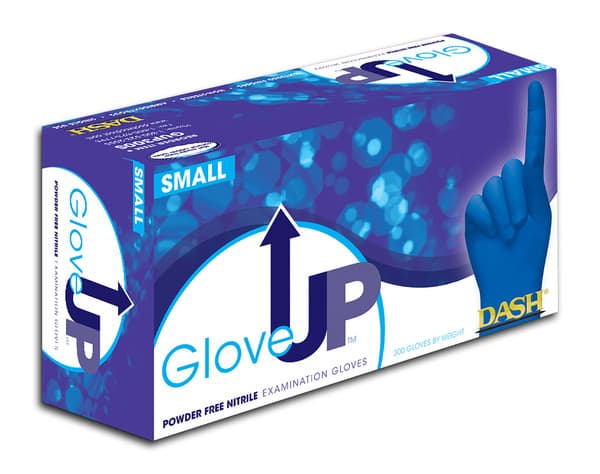 Dash Medical Gloves GloveUP Nitrile Exam Gloves, Powder Free, Textured, X-Large, Deep Blue, 300/Box, GUP300XL thumbnail 2