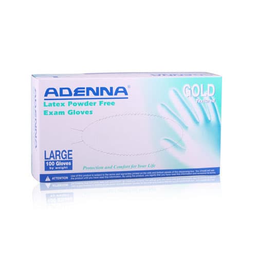 Adenna Gold Powder-Free Latex Exam Gloves, Small, White, Textured, 100/Box, GLD262 thumbnail 4