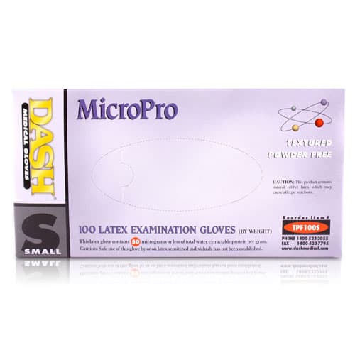 MicroPro™ Powder-Free Textured Latex Exam Gloves, Extra Small, Non-Sterile, Ambidextrous, 100/Box, TPF100XS thumbnail 12