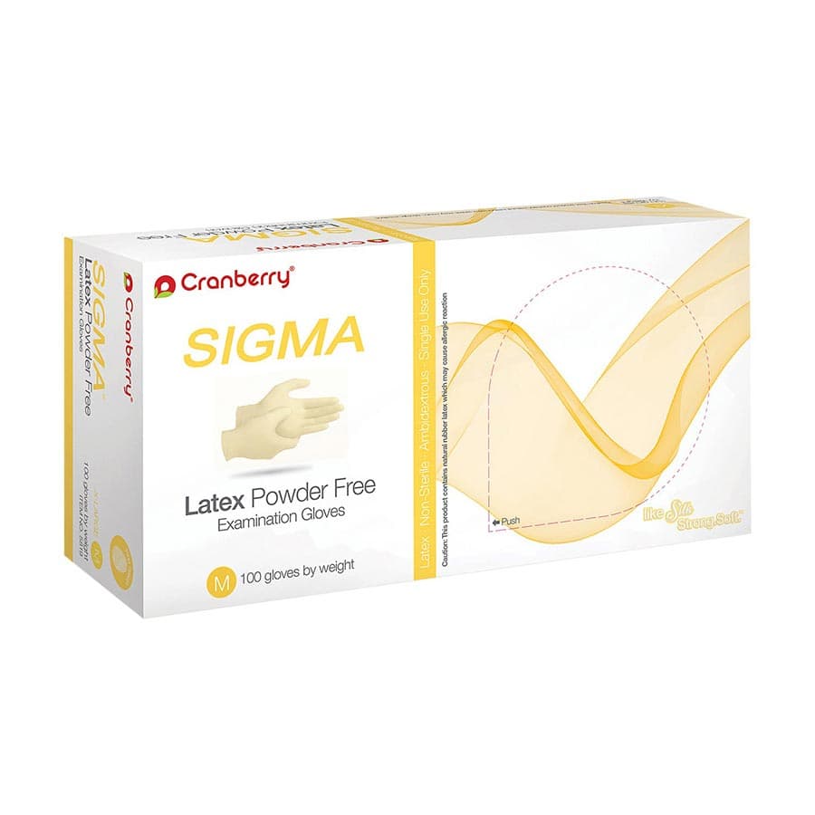 Cranberry® SIGMA Powder Free Latex Exam Gloves, Extra Small, White, 100/Box, CR5815 thumbnail 11