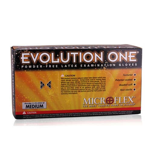 Microflex Evolution One EV-2050 Powder-Free Latex Examination Gloves, Extra Small, Textured, 100/Box, EV-2050-XS thumbnail 4