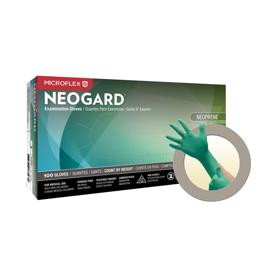 Microflex Neogard C52 Chloroprene Exam Gloves, Powder-Free, Non-Sterile, Small, Green, 100/Box, C521 thumbnail 14