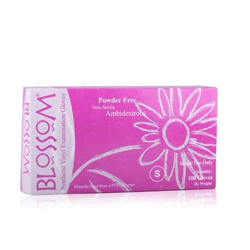 Blossom Vinyl Powder-Free Exam Gloves, Small, 100/Box, 9226 - Blossom - Blossom Synthetic Powder Free Exam Gloves - Image 1