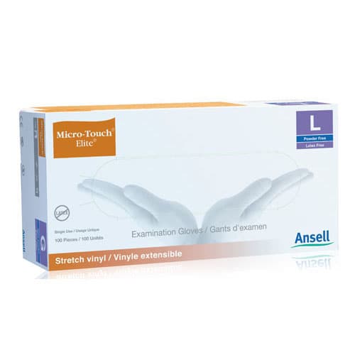 Micro-Touch Elite Vinyl Exam Gloves, Powder-Free, Non-Sterile, Small, Cream, 100/Box, 3091 thumbnail 12
