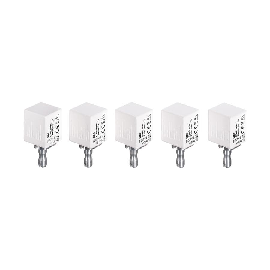 Solventum Chairside Zirconia CAD/CAM Crown Block, Shade C1, 20mm, 5/Pk, 69946 thumbnail 11