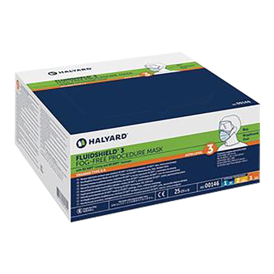 Halyard FLUIDSHIELD Level 3 Fog-Free Earloop Procedure Masks, Orange, 40/Box, 47107 thumbnail 3