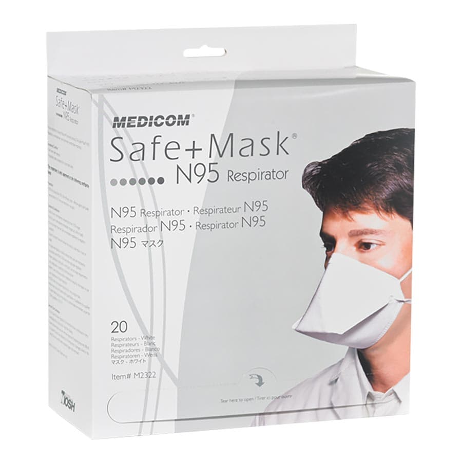 Medicom SafeMask Architect Pro N95 Surgical Respirator, Medium, White, 50/Box, 203314 thumbnail 17
