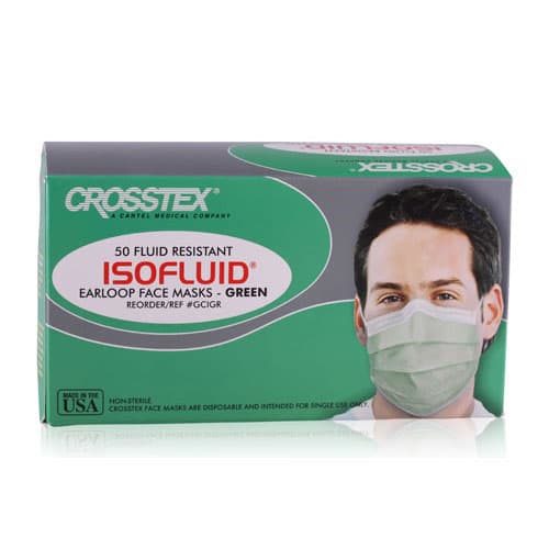 Isofluid™ Surgical Face Mask, ASTM Level 1, Earloop, Green, 50/Box, GCIGR thumbnail 13