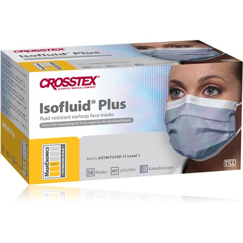 Isofluid Plus Earloop Face Mask, ASTM Level 1, Kaleidoscope, 50/Box, GPLUSKA thumbnail 14
