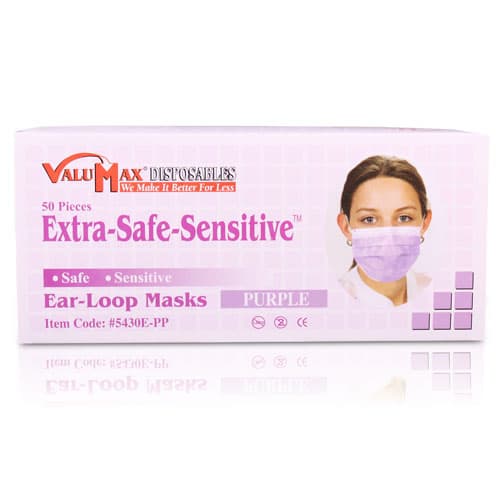 Valumax Extra-Safe Sensitive Procedural Earloop Face Mask, Green, ASTM Level 3, 50/Box, 5430E-GR thumbnail 4