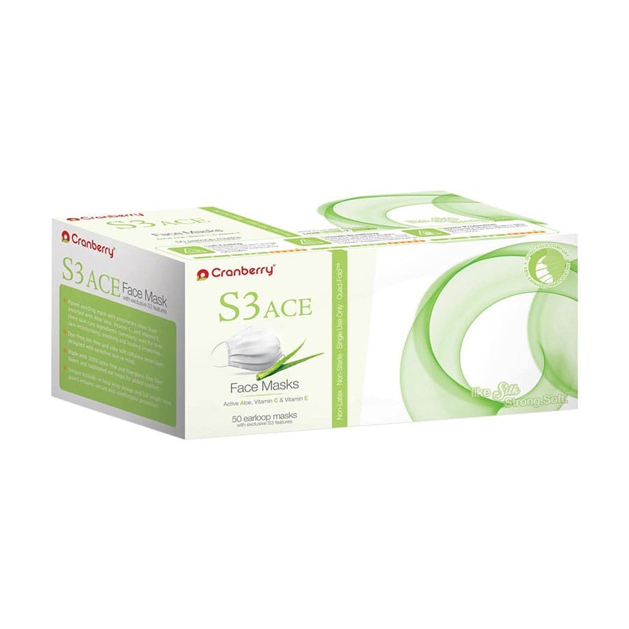 Cranberry S3 ACE Earloop Face Mask, ASTM Level 3, Pink, 50/Box, S3080P thumbnail 7
