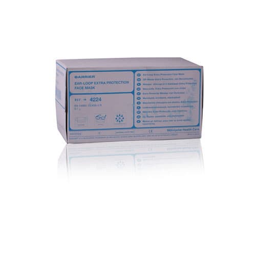 BARRIER® Sof-Loop Earloop Surgical Face Masks, Extra Protection, ASTM Level 1, Anti-Fog, Blue, 50/Box, 42241-01 thumbnail 2