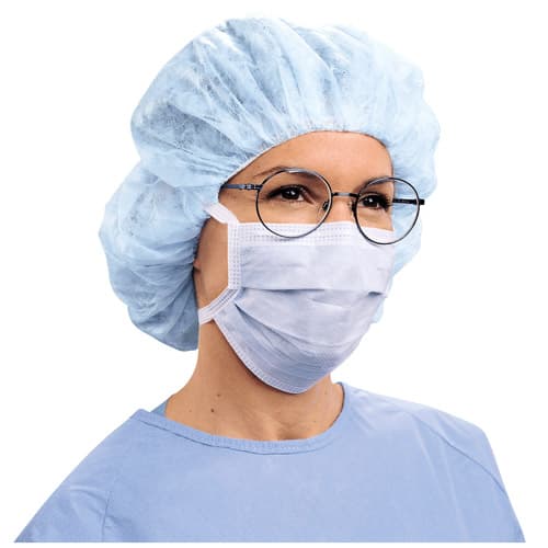 Halyard Tecnol Fog-Free Tie-On Surgical Mask, Blue, 50/Box, 49214 thumbnail 4