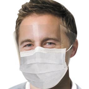 Crosstex Ultra Sensitive FogFree Surgical Face Mask with Shield, ASTM Level 3, White, Ear Loop, 25/Box, GCPWS thumbnail 7