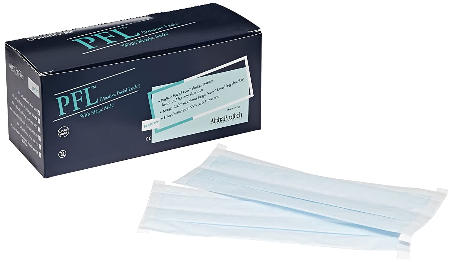 Critical Cover® PFL® Surgical Face Mask, ASTM Level 3, Headband, Blue, 50/Box, 608 thumbnail 15