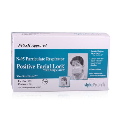 Critical Cover PFL N-95 Particulate Respirator with Magic Arch, Teal Stripe, 35/Box, 695 thumbnail 15