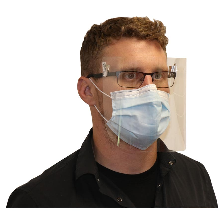 Pro-Tex Extra Wide Clip-On Face Shield for Magnifying Loupes, Clear, 13" x 7", 12/Box thumbnail 3