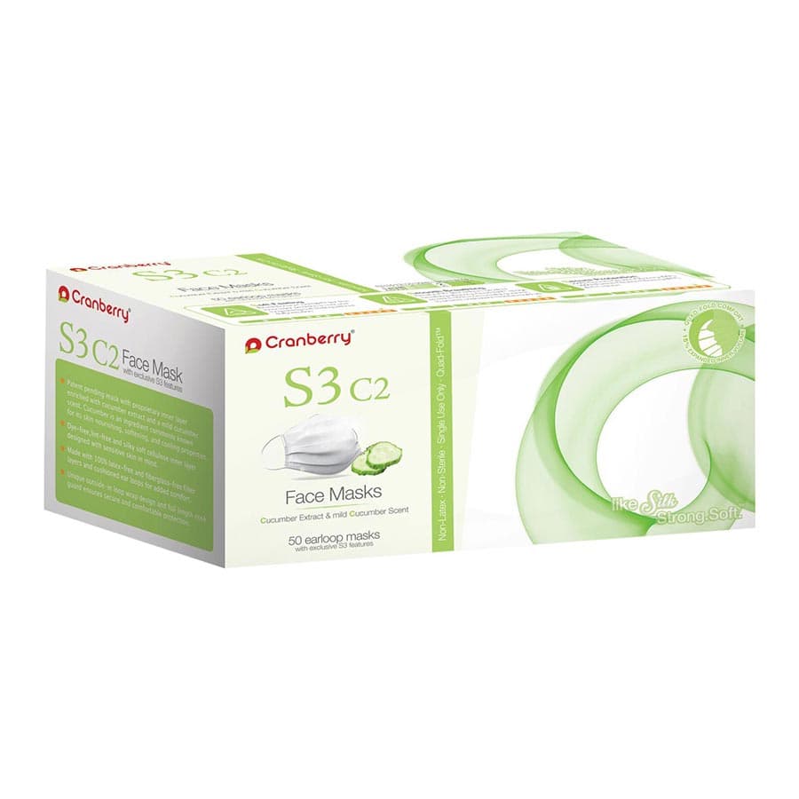 Cranberry S3 C2 Earloop Face Masks, ASTM Level 3, Blue, Cucumber Extract, 50/Box, S3070B thumbnail 13