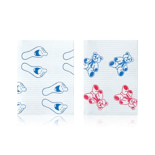 Crosstex Econoback Patient Bibs, Teddy Bear Print, 2-Ply Tissue/1-Ply Poly, 13" x 19", 500/Case, WEXTB thumbnail 5