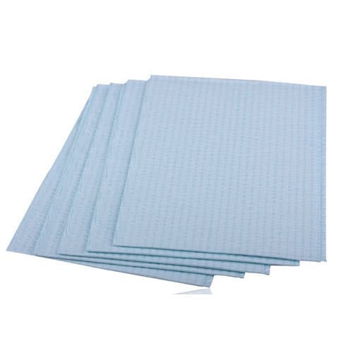 Crosstex Advantage Patient Towels, 2-Ply Tissue/1-Ply Poly, 13" x 18", Blue, 500/Case, WEXABL thumbnail 10