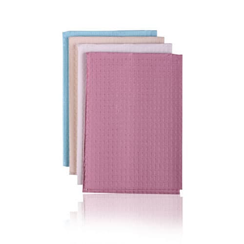 Tidi Products Patient Bib, 3-Ply Tissue with Poly-Back, Waffle-Embossed, 13" x 18", Green, 500/Case, 917402 thumbnail 7