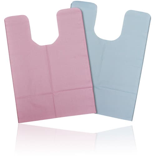Tidi Products Contour Neck Patient Bibs, 17" x 18", 3-Ply Tissue with 1-Ply Poly Back, White, 500/Case, 917441 thumbnail 6