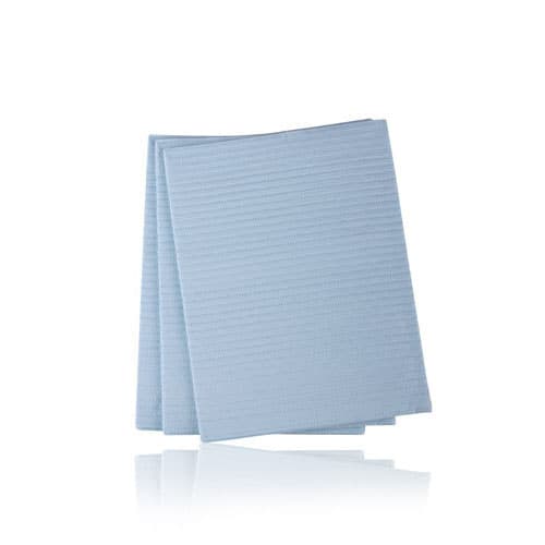Crosstex Polyback Patient Towels/Bibs, 3-Ply Tissue with 1-Ply Poly, Blue, 13" x 19" (48 x 33 cm), 500/Case, WPXBL thumbnail 9