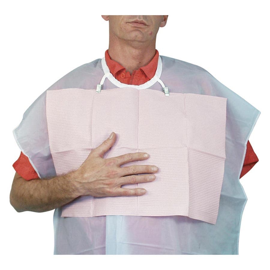 Crosstex Patient Barrier Apron, Plastic, Waist Length, 27" x 30", White, 1/Pk, NP3WH thumbnail 11