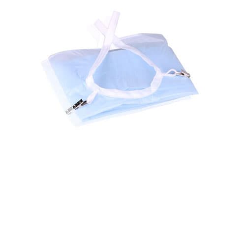 Crosstex Patient Barrier Apron, Plastic, Ankle Length, 36" x 54", Blue, 1/Pk, NP5BL thumbnail 7