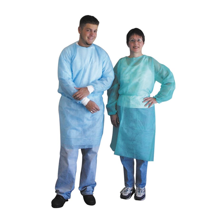 ValuMax Isolation Gowns with Knit Cuffs, Blue, Regular, Latex-Free, Disposable, 50/Pk, 3260B thumbnail 6