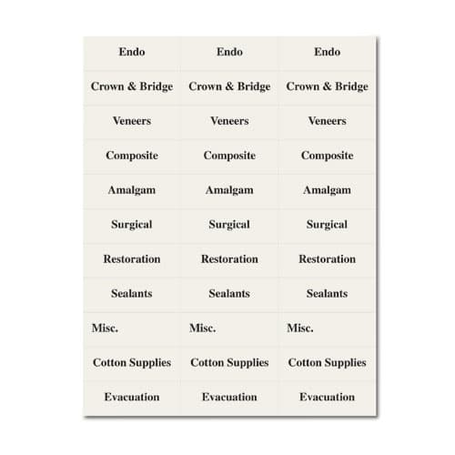 Zirc Tub Labels, 20Z463-LBL, 1/Pkg - Tub Accessories – Labels, ID Labels - Tub Accessories – Labels, ID Labels - Image 1