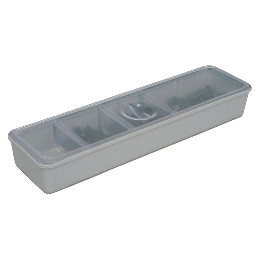 Zirc Long Tub Cup with Cover, Gray, 5 Compartments, 8-3/8"L x 2-5/16"W x 1-1/8"H, 1/Pk, 20Z473 thumbnail 10