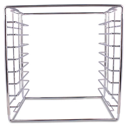 Plasdent Metal Tray Rack, Chrome, Size A, Stackable, 8-Tray Capacity, Long Side Loading, 15" W x 9¾" D x 14⅛" H, 300TRA thumbnail 3