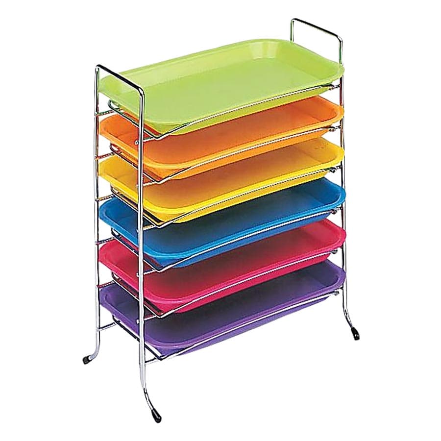 Plasdent Chrome Mini Tray Rack for Size F Trays, 6-Tray Capacity, 10"W x 6.25"D x 13"H, 300TRF thumbnail 6