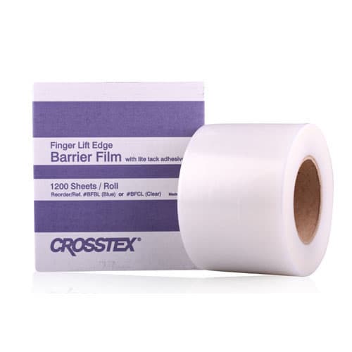 Crosstex Finger Lift Edge Barrier Film, 4" x 6", Clear, 1200 Sheets/Roll, BFCL thumbnail 10